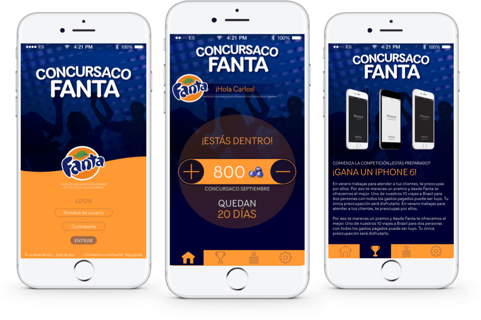 diseño para Fanta, El consursaco de Fanta, Diseño Android, Diseño iOS, Diseño de apps, diseño UX/UI, diseño UX, diseño UI, Design UX/UI, Design Apps